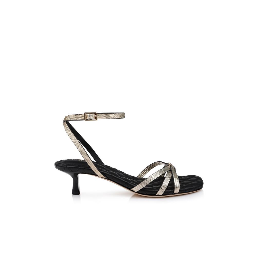 L'Agence Quilted Black Genette Sandal Size 8 - Picture 1 of 6